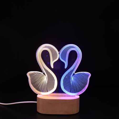 跨境双色双板3d小夜灯手游吃鸡触摸3d小夜灯漫威动漫礼品工厂批发